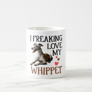 Cute Love My Whippet Dog Coffee Mug