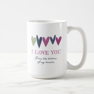 Cute Love Name Hearts Avocado Navy Coffee Mug