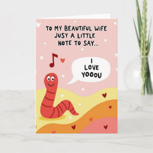 Cute Love Note For Wife Card