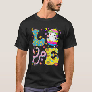 Cute Love Nurse Life Stethoscope Scrub Eggs Easter T-Shirt