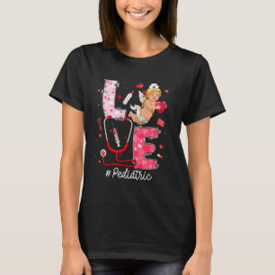 Cute Love Paediatrics Nurse Cupid Hearts Valentine T-Shirt