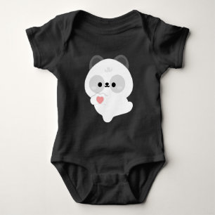 Cute Love Panda Baby Bodysuit