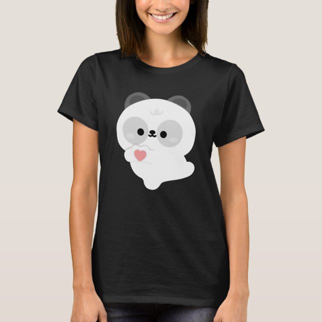 Cute Love Panda T-Shirt (Front)
