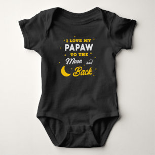 cute love Papaw word art unisex Baby Bodysuit