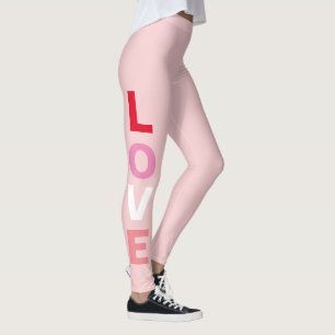 Cute Love Pink Valentines Womens Fashion Leggings