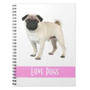 Cute Love Pug Puppy Dog Notebook