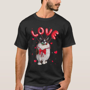 Cute Love Ragamuffin Cat Valentine Pet Cat Lover T-Shirt