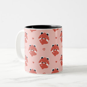 Cute Love Red Panda Two-Tone Coffee Mug