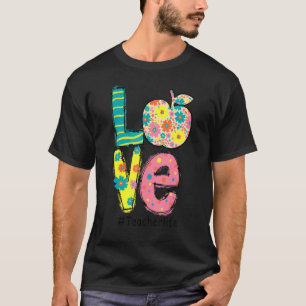 Cute Love Teacher Life Apple Back To School T-Shirt