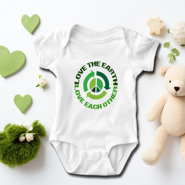 Cute Love The Earth Environmental Activist Baby Bodysuit (Creator Uploaded)