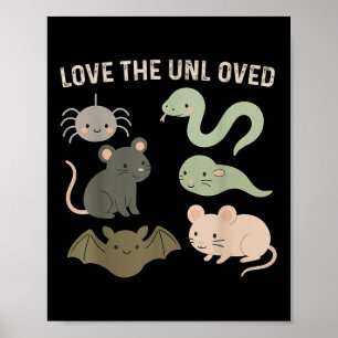 Cute Love The Unloved Pigeon Rat Frog Funny Animal Poster