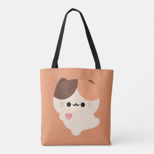Cute Love Tortie Cat Tote Bag