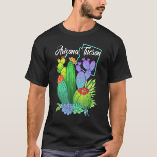 Cute Love Tucson Arizona Blooming Cactus Flowers T-Shirt
