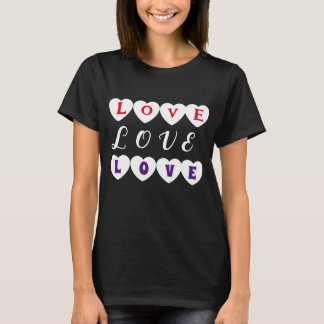 Cute Love white heart T-shirt