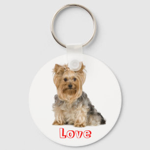 Cute Love Yorkshire Terrier Puppy Dog Key Chain