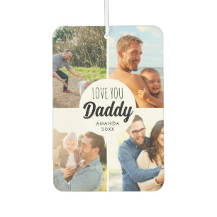 Cute Love You 'Daddy' Custom Photo Collage  Car Air Freshener