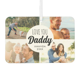 Cute Love You 'Daddy' Custom Photo Collage  Car Air Freshener