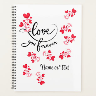 Cute Love You Forever Personalise Planner