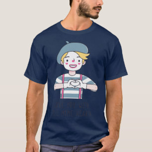 Cute Love You With All Mime Heart Love Pun T-Shirt