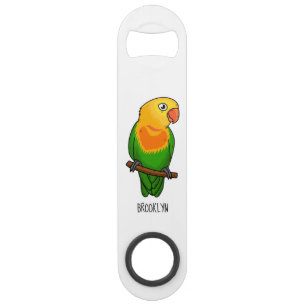 Cute lovebird cartoon parrot
