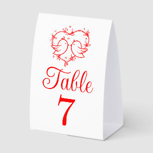 Cute Lovebirds Boho Red Heart Garden Wedding 