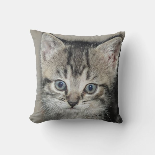 Cute Loved Kitten Cat Lover Cushion (Front)