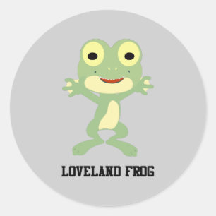 Cute Loveland Frog Classic Round Sticker