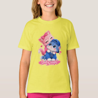 Cute Lovely Couple Cats Women's T-Shirt | Kawaii C