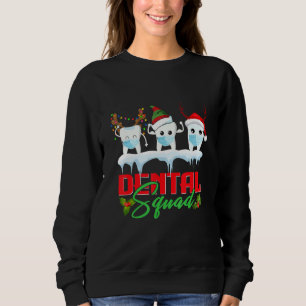 Cute Lovely Dental Squad Teeth In Mask Christmas X Sweatshirt