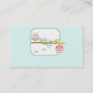 cute lovely fun zoo kindergarden business card