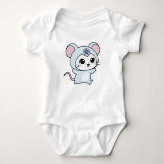 Cute lovely little mouse  baby bodysuit