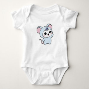 Cute lovely little mouse baby bodysuit