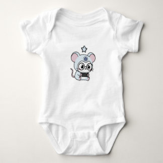 Cute lovely little mouse  baby bodysuit