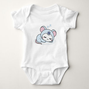 Cute lovely little mouse  baby bodysuit