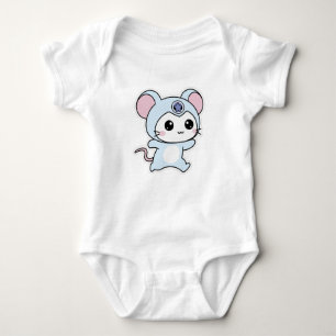 Cute lovely little mouse  baby bodysuit