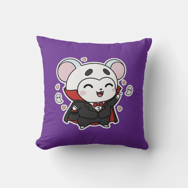 Cute lovely little mouse ready for Halloween  Cushion (Front)