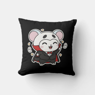 Cute lovely little mouse ready for Halloween  Cushion