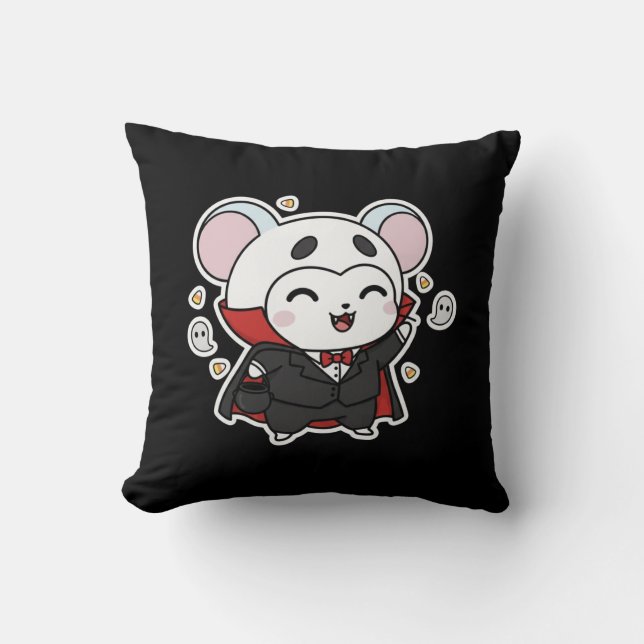 Cute lovely little mouse ready for Halloween  Cushion (Front)