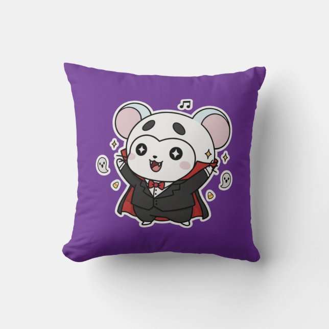 Cute lovely little mouse ready for Halloween  Cushion (Front)