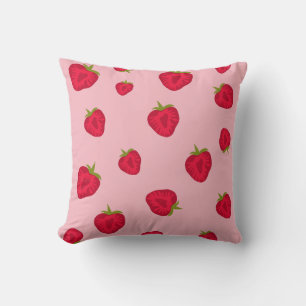 Cute Lovely Pink Strawberry Pattern Cushion