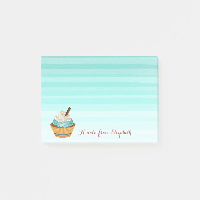 Cute Lovely  Stylish Girly , Cupcake Post-it Notes (Front)