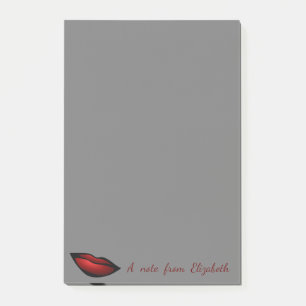 Cute Lovely  Stylish Girly, Red Lips Post-it Notes
