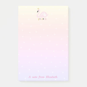Cute Lovely  Stylish Girly, Swan, Tiara,Dots Post-it Notes