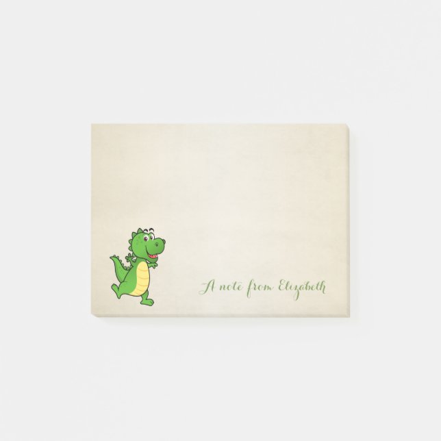 Cute Lovely  Stylish ,Happy Crocodile Post-it Notes (Front)