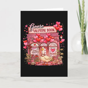 Cute Lovely Valentine Funny Pink Humour Goose Coqu Card