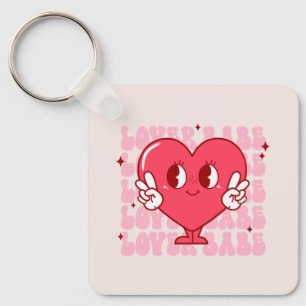 Cute Lover Babe Heart Key Ring