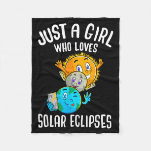 Cute Loves Solar Eclipses Sun Moon Fleece Blanket