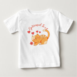 Cute Loving Orange Tabby Kitten   Baby T-Shirt