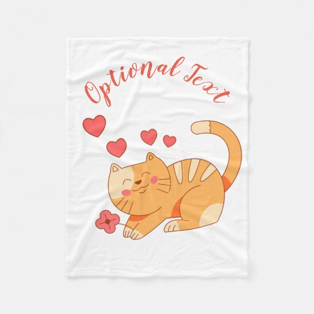 Cute Loving Orange Tabby Kitten   Fleece Blanket (Front)