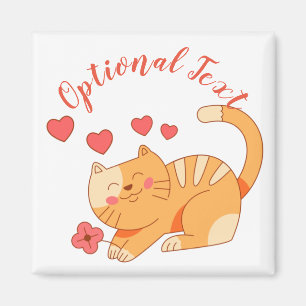 Cute Loving Orange Tabby Kitten Magnet